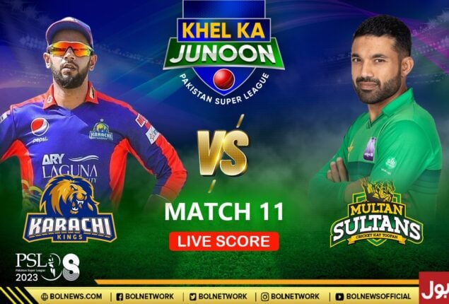 PSL 8 Live Score 2023 Karachi Kings Vs Multan Sultans