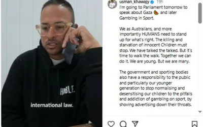 Usman Khawaja to address Australian parliament on Gaza and human rights
