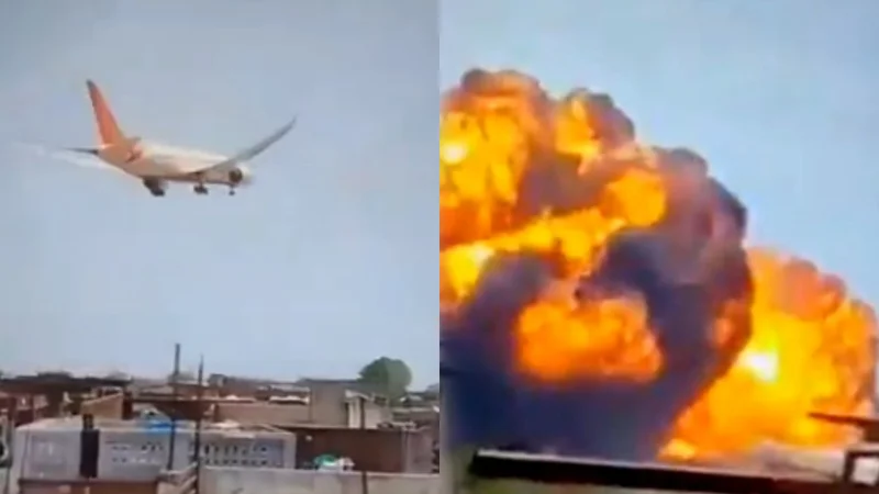 Breaking: Shocking videos of Air India plane crash shows massive destruction