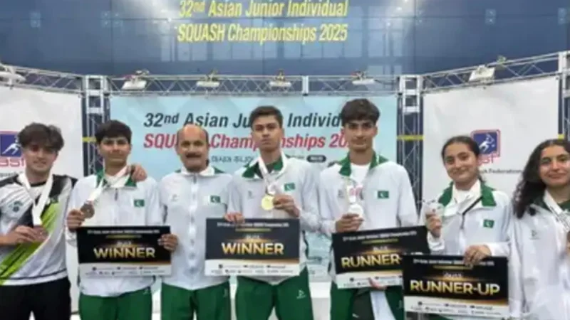 Pakistan 7 medals in Asian Jr Squash Championships