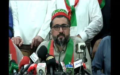 PTI workers protest removal of candidate Irfan Saleem from Senate Election list