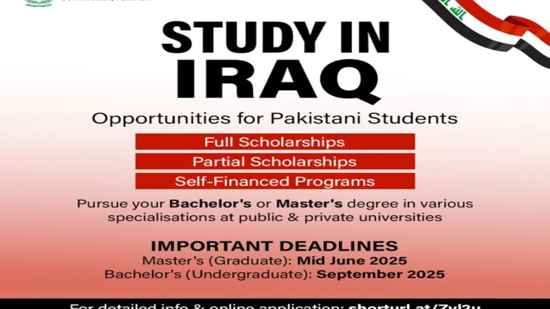 Study in Iraq: HEC Announces Scholarship Program 2025 for Pakistanis