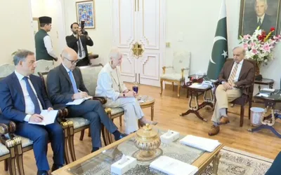 PM Shehbaz meets EU ambassador for farewell talk