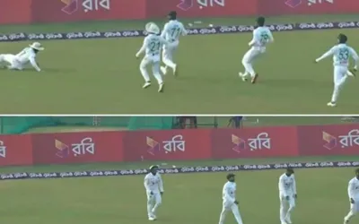 Bangladesh vs Sri Lanka: Five Bangladeshi players chase after ball to stop boundary