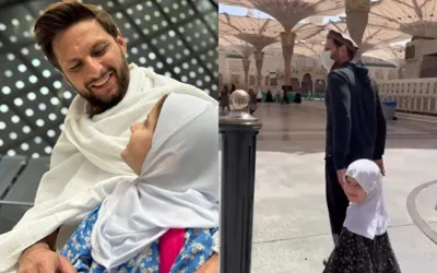 Shahid Afridi shares heartwarming photos with daughter in Madina
