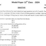 Lahore board's FSC part 2 chemistry model and guess papers 2024