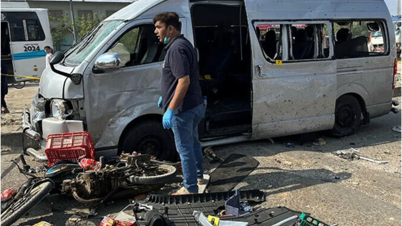 Two terrorists killed in attack on foreign nationals convoy in Karach