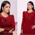 Ayeza Khan Shines Bright in Eye-Catching Red