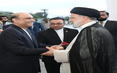 President warmly receives Iranian President Dr Raisi
