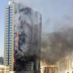 Sharjah massive fire blaze erupts, residents report thick smoke