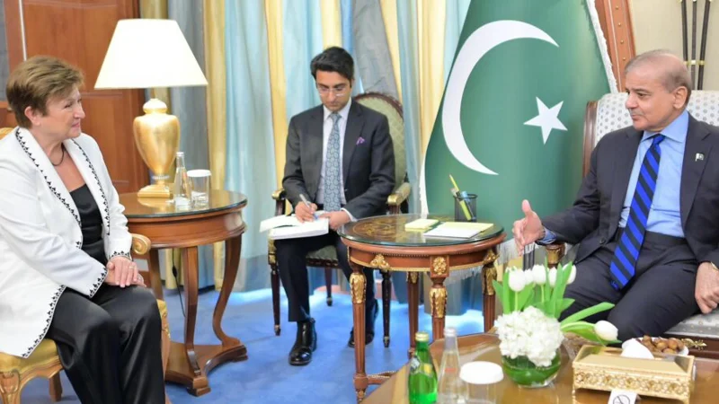 PM Shehbaz tells IMF chief about commitment to revive economy