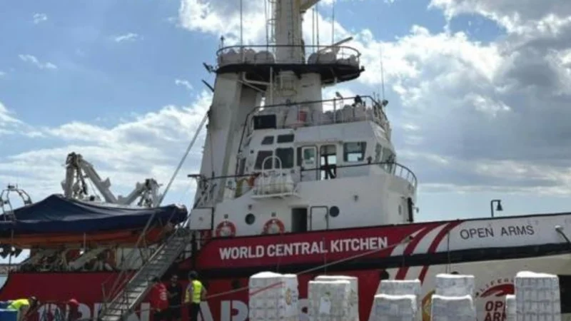 US Military ship heading towards Gaza for port construction initiative