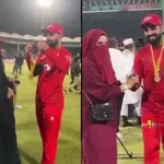 Shadab Khan's adorable moments with his wife and mother on the field