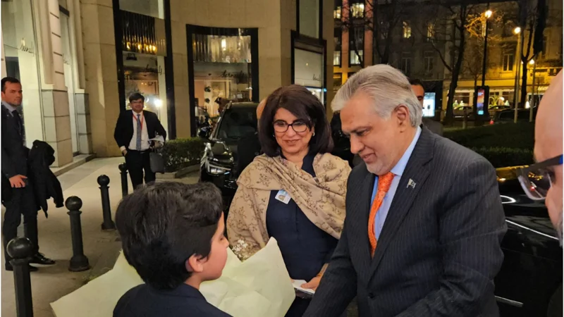 FM Dar arrives in Brussels to attend Nuclear Energy Summit