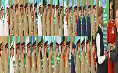 President confers military awards upon officers of Pakistan Armed Forces