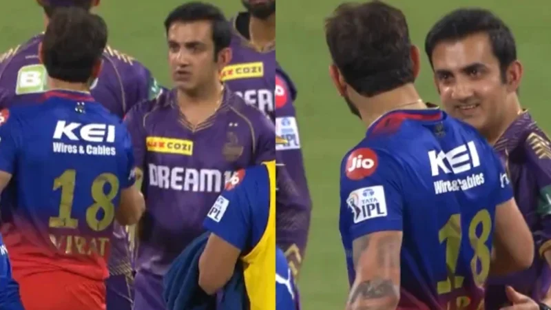IPL 2024: Virat Kohli and Gautam Gambhir hug during RCB vs KKR