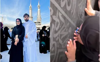 See Photos: Iqra Kanwal & Areeb Pervaiz Perform Umrah Together