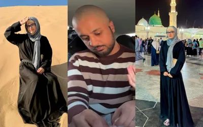 Iqra Kanwal and Areeb Pervaiz shares pictures from Madinah Munawarrah