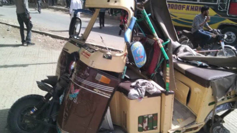 Speedy truck ran over a rickshaw driver