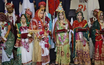 More than 100 Hindu couples tie the knot at mass wedding