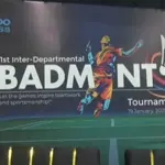 Daewoo’s first inter-departmental badminton championship; Faheem Barlas wins Men's singles title