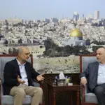 Hafiz Naeem meets Hamas leader Hasan Darwish in Qatar