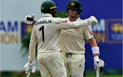 Usman Khawaja, Steve Smith lead Australia to 330-2 in Sri Lanka Test