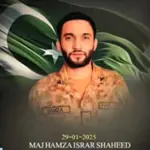 Funeral prayer of Major Hamza Israr offered at Chaklala Garrison