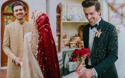 Cricketer Mohammad Wasim Jr. drops dreamy wedding photos with newlywed wife