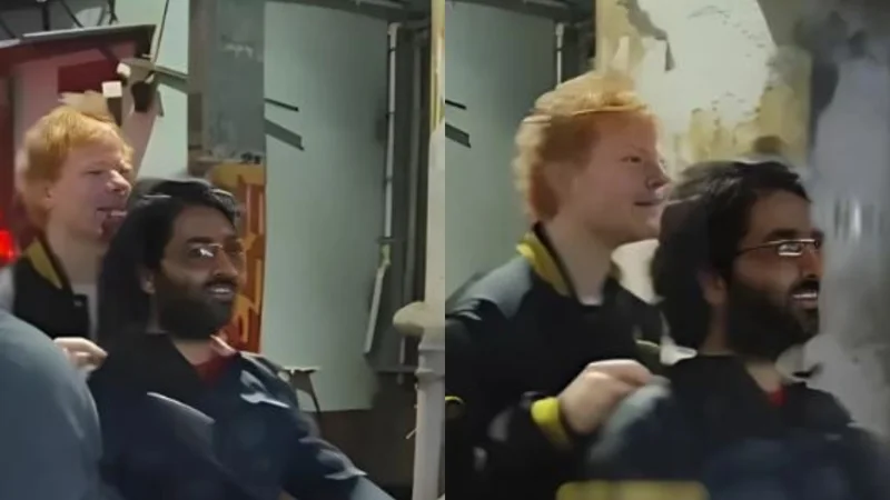 British singer Ed Sheeran enjoys scooter ride with Arijit Singh in India: Watch