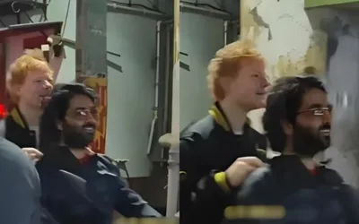 British singer Ed Sheeran enjoys scooter ride with Arijit Singh in India: Watch
