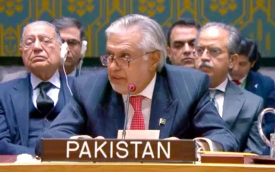 Dar raises Kashmir dispute at meeting with UN chief