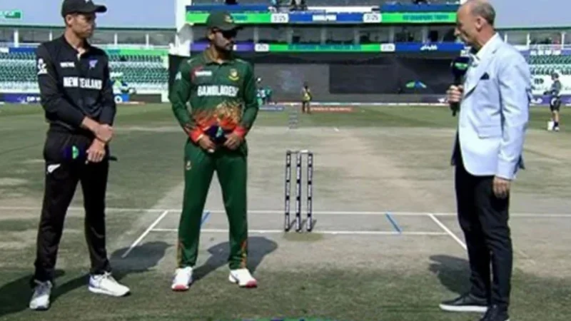 Champions Trophy 2025: New Zealand win toss, elect to field first against Bangladesh
