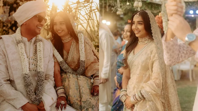 'Mismatched' fame Prajakta Koli ties the knot with Vrishank Khanal in dazzling sunset ceremony
