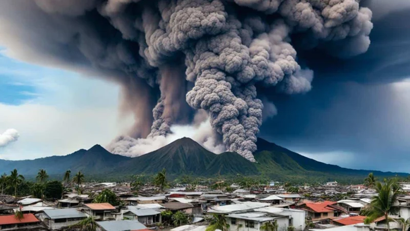 Philippine releases alert in city after Volcano explosive eruption