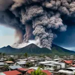 Philippine releases alert in city after Volcano explosive eruption