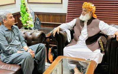 Interior Minister Mohsin Naqvi meets JUI-F Chief