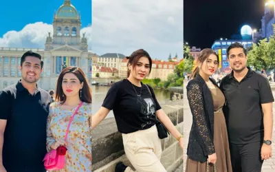Iqrar Ul Hassan and third wife Aroosa Iqrar's blissful pictures in Prague