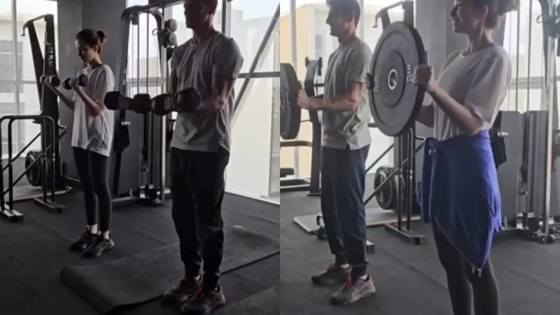 Sana Javed and Shoaib Malik Enjoy Gym Time Together