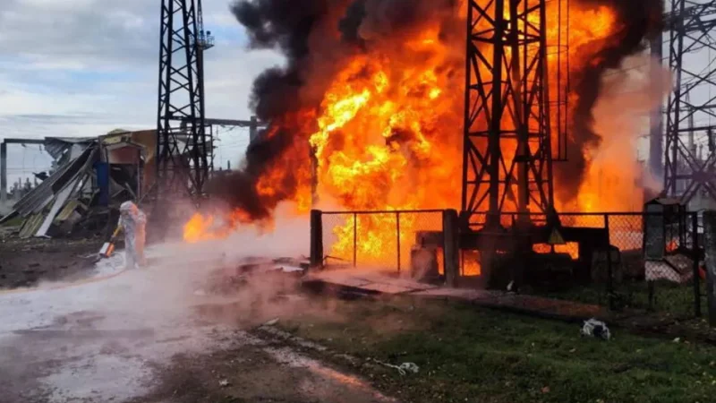 Ukraine air strike causes power outage for 100,000 people