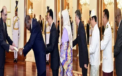 Envoys present diplomatic credentials to President Zardari