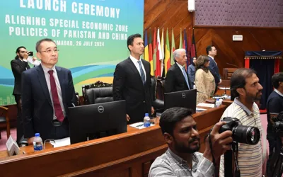 Minister for Industries and Production Rana Tanveer Hussain launched PCI - POWERCHINA SEZ Policy Report