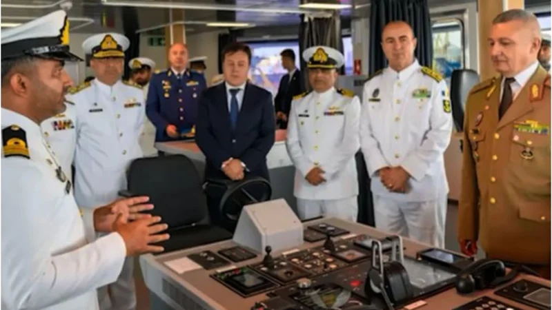 Navy Commissions 3rd offshore patrol vessel PNS HUNAIN in Romania