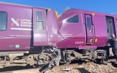 Driver dies and 89 people injured following train collision in Bedford, UK