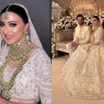 Aymen Saleem looks drop dead gorgeous in white lehenga at her wedding