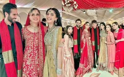Mawra Hocane and Ameer Gilani spotted together at a friend's Baraat