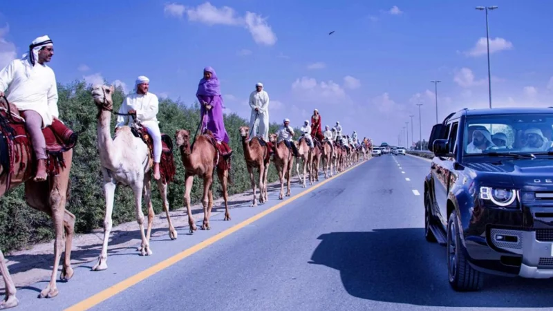 Sheikh Mohammed meets Camel Trek participants