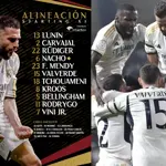 Madrid Unveils Starting XI for Spanish Super Cup against Barcelona