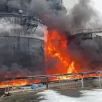 Ukrainian drone targets Russian oil depot in ongoing conflict