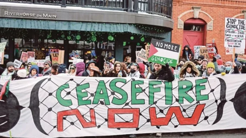 Gaza activists encourage voters to write 'Ceasefire' on US primary ballots